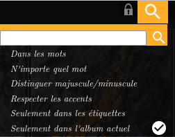 Les options de recherche texte